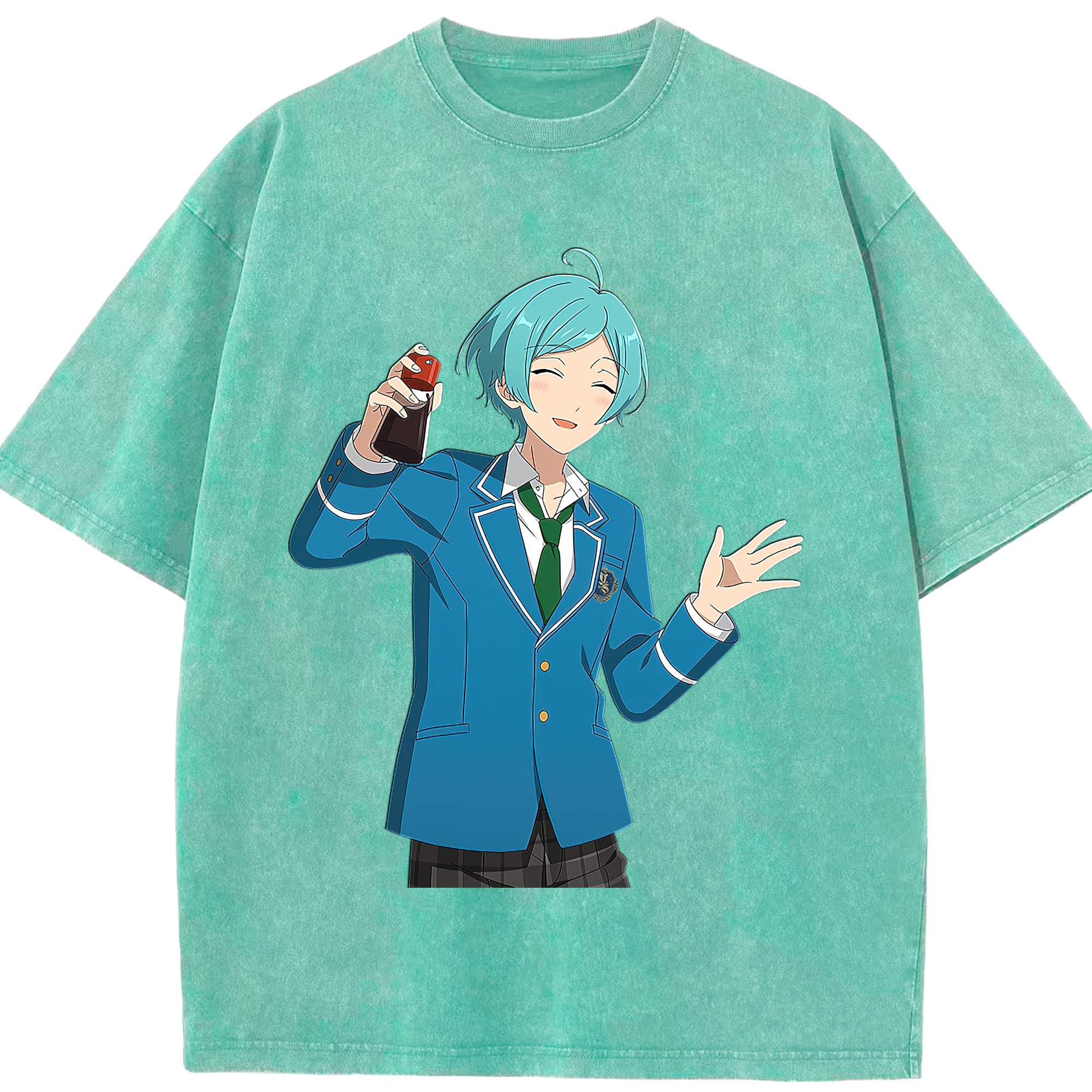 （画像用） あんさんぶるスターズ! Ensemble Stars 綿100% ヴィンテージ風 半袖Tシャツ（フロントプリント）